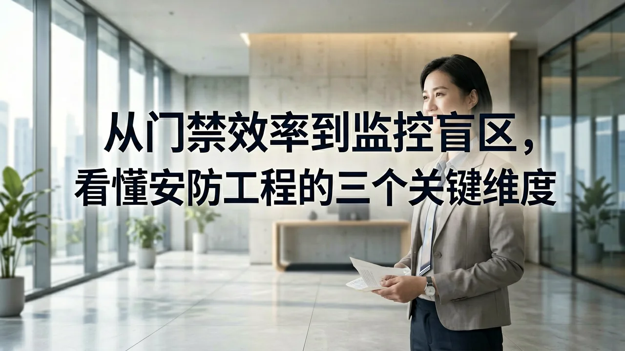 从门禁效率到监控盲区，看懂安防工程的三个关键维度